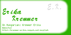 erika kremmer business card